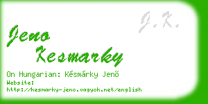 jeno kesmarky business card
